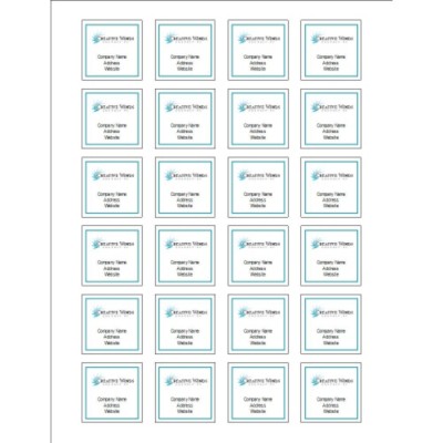 Simple Logo Black Text Square Labels, 1.5" x 1.5"