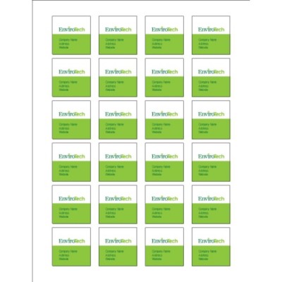 Green Bar Square Labels, 1.5" x 1.5"