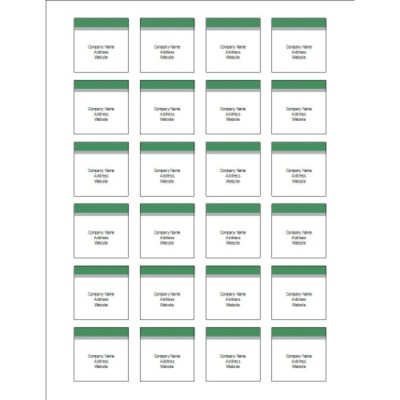 Green and Grey Bar Top Square Labels, 1.5" x 1.5"