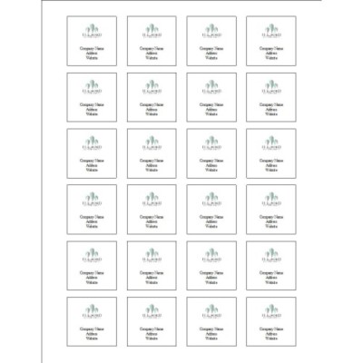 Buildings Logo Square Labels, 1.5" x 1.5"