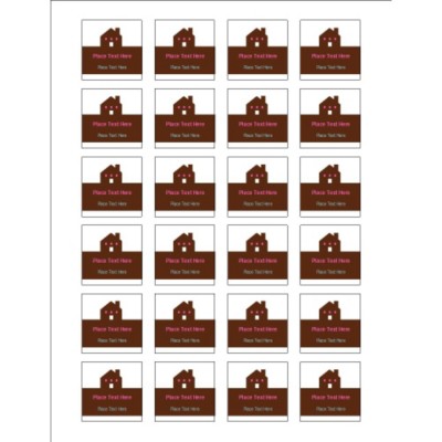 Simple Home Print-to-the-Edge Square Labels , 24 per sheet
