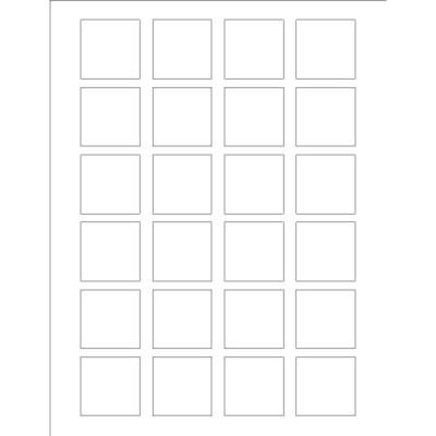 Print-to-the-Edge Square Labels, 24 per sheet