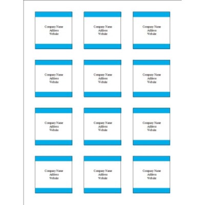 Blue Bars Square Labels, 2.0" x 2.0"