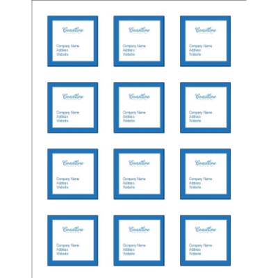Simple Logo Blue text Square Labels, 2.0" x 2.0"