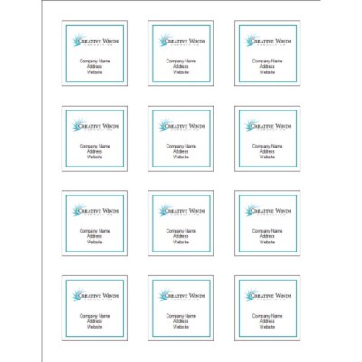 Simple Logo Black Text Square Labels, 2.0" x 2.0"