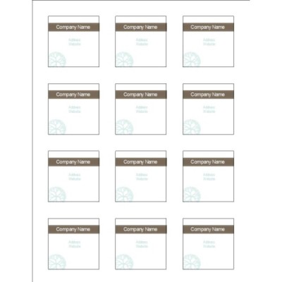 Turquoise Flowers with Brown Square Labels, 2.0