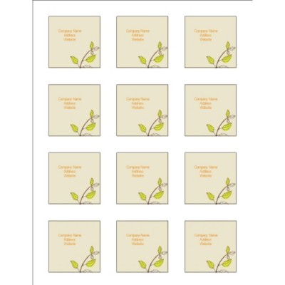 Simple Garden Square Labels, 2.0" x 2.0"