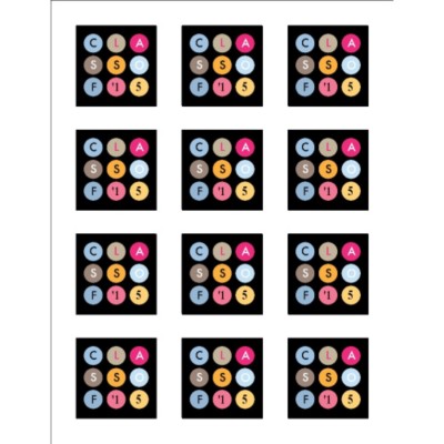 Class Of 2015 Print-to-the-Edge Square Labels, 12 per sheet