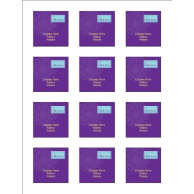 Purple Background Square Labels, 2.0