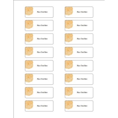 Orange Flower Organization Labels, 16 per sheet