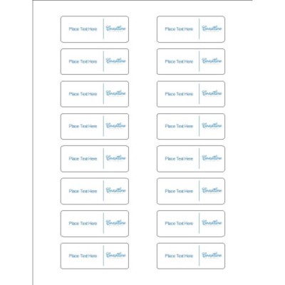 Simple Logo Blue text Organization Labels, 16 per sheet