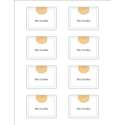 Orange Flower Print to the Edge Storage Labels, 8 per sheet