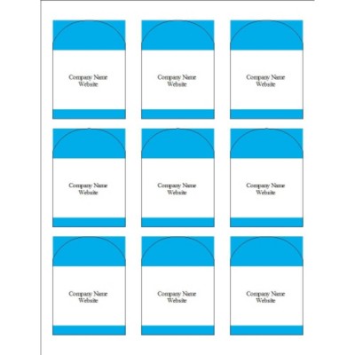 Blue Bars Arched Labels, 9 per sheet