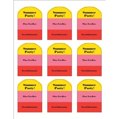Popsicles Arched Labels, 9 per sheet