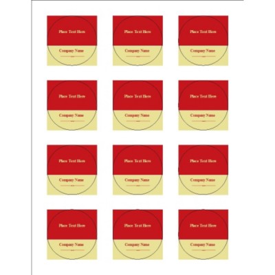 Simple Blocks 2" Round Labels, 12 per sheet