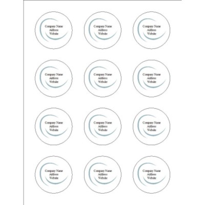 Ellipse Print to the Edge Round Labels, 12 per sheet