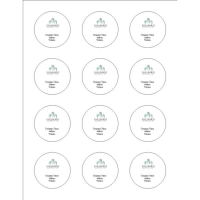 Buildings Logo 2" Round Labels, 12 per sheet