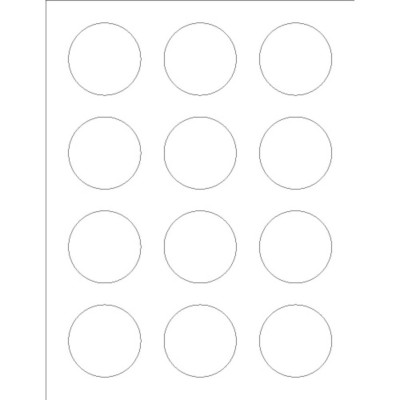 Print-to-the-Edge Round Labels, 12 per sheet