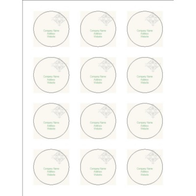 Scroll Design 2" Round Labels, 12 per sheet