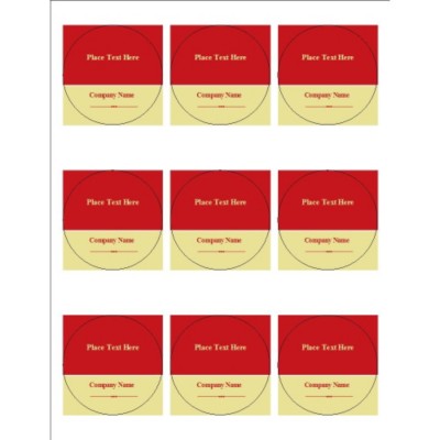 Simple Blocks 2.5" Round Labels, 9 per sheet