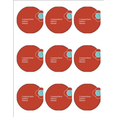 Simple Flower 2.5" Round Labels, 9 per sheet