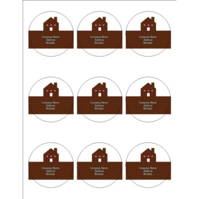 Simple Home Print-to-the-Edge Round Labels , 9 per sheet