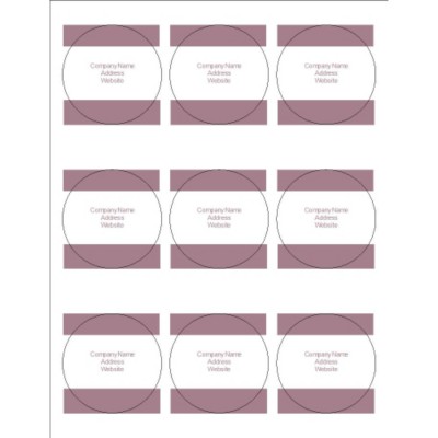 Mauve Bars Design 2.5" Round Labels, 9 per sheet