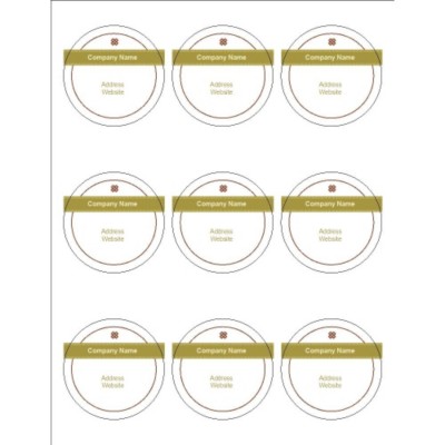 Lattice Design 2.5" Round Labels, 9 per sheet