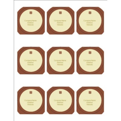Lattice Design with Background 2.5" Round Labels, 9 per sheet