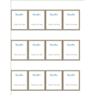 Simple Logo Orange Text Shelf Tags, 12 per sheet