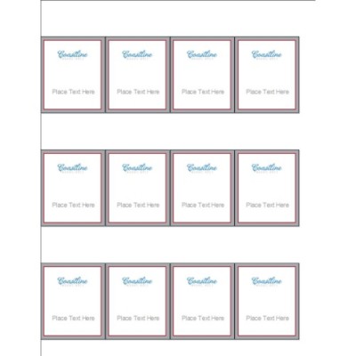 Simple Logo Magenta Text Shelf Tags, 12 per sheet