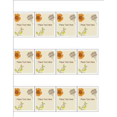 Simple Garden Shelf Tags, 12 per sheet