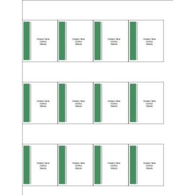 Green and Grey Bar Side Shelf Tags, 12 per sheet