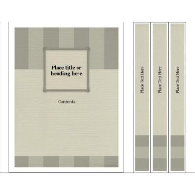 Monochrome Bars Binder Cover & Spine Insert for Small Format Binders