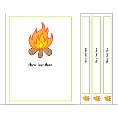 Summer Camp Campfire Small Format Binder Cover and Spine