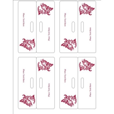 Elegant Flourish Printable Bag Toppers with Bags, 4 per sheet