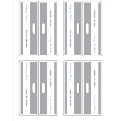 Simple Logo Blue Text Bag Toppers, 4 per sheet