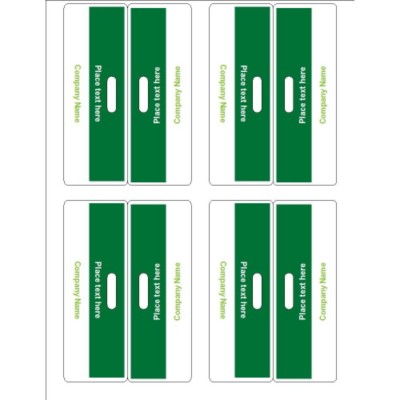 Green Bar Bag Toppers, 4 per sheet