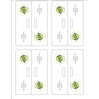 Green Sprig Bag Toppers, 4 per sheet