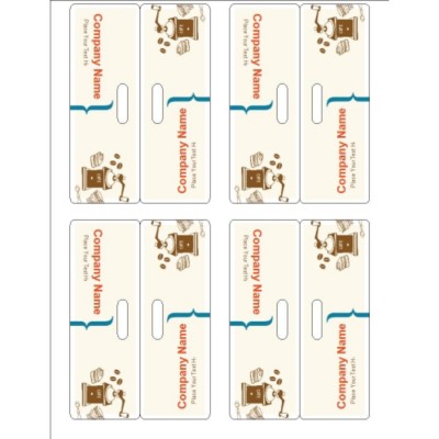 Coffee Grinder Bag Toppers, 4 per sheet