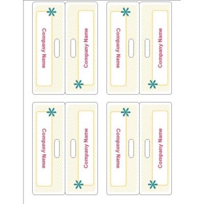 Beige Stripes Bag Toppers, 4 per sheet