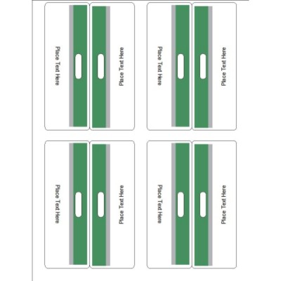 Green and Grey Bar Bag Toppers, 4 per sheet