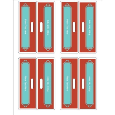 Green Background Bag Toppers, 4 per sheet