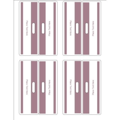 Mauve Bars Design Bag Toppers, 4 per sheet