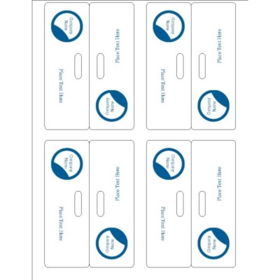 Blue Circle Design Bag Toppers, 4 per sheet