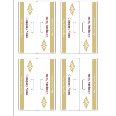 Burgundy Border Bag Toppers, 4 per sheet
