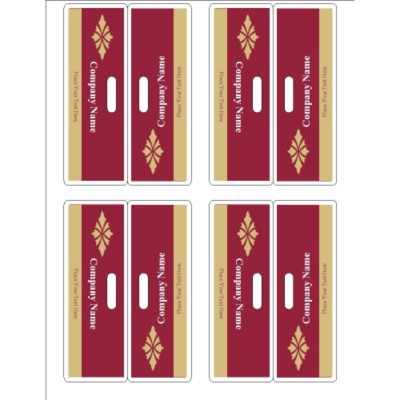 Burgundy Background Bag Toppers, 4 per sheet