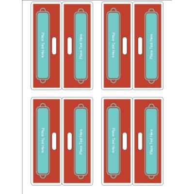 Bright Red Design Bag Toppers, 4 per sheet