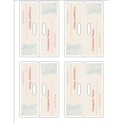 Blue Flourish Design Bag Toppers, 4 per sheet