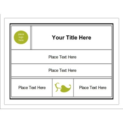 Modern Green Leaf Removable Window Signage, 1 per sheet